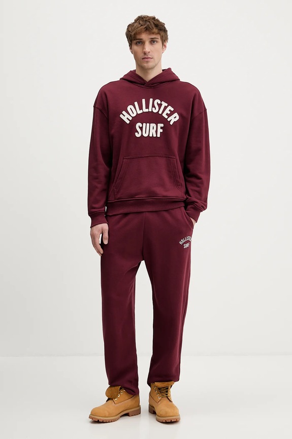 Mikina Hollister Co. KI322.5388.530 burgundské AW25