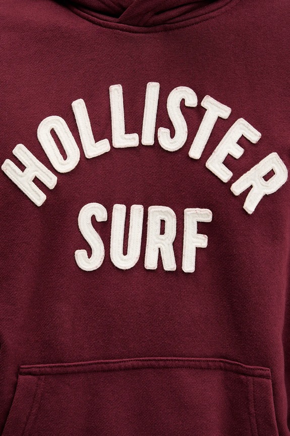 Mikina Hollister Co. KI322.5388.530 burgundské