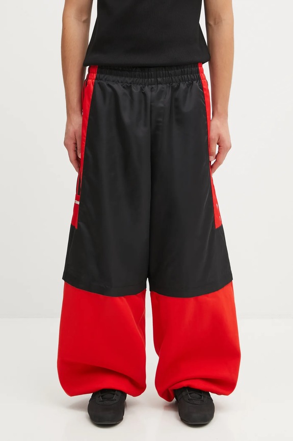 Donji dio trenirke adidas Originals x Willy Chavarria Fleece Track tkanina crna KD9359