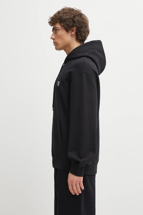 Maison Kitsuné bluza bawełniana Fox Head Comfort PM00703KM0341 czarny AW25