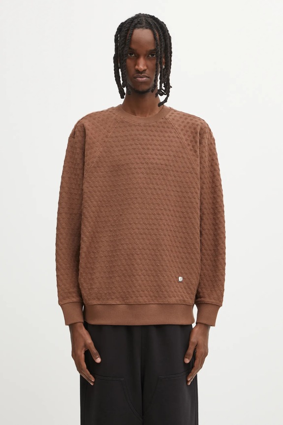 Хлопковая кофта Ader Error SWEAT SHIRT гладкий коричневый BO01FWSW0103BR