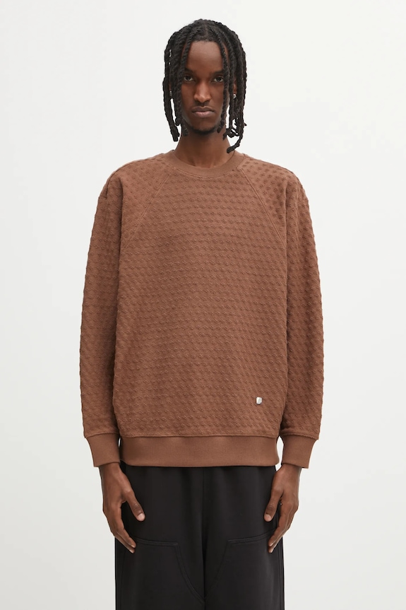 Хлопковая кофта Ader Error SWEAT SHIRT гладкий коричневый BO01FWSW0103BR