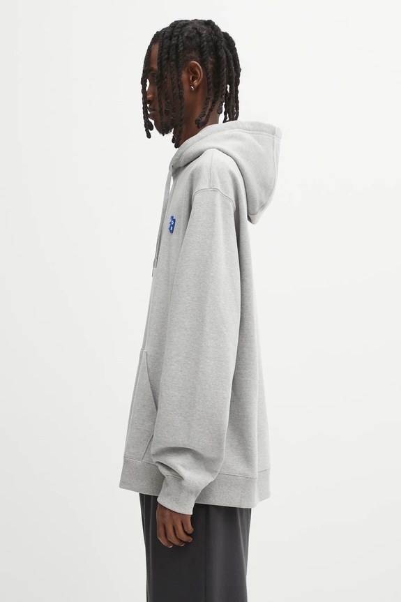 Ader Error hanorac de bumbac HOODIE BO42FYHD0101GR gri AW25