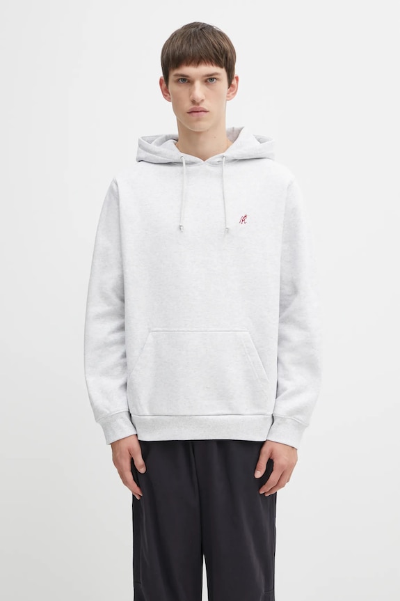 Gramicci bluză One Point Hooded melanj gri G309.FT