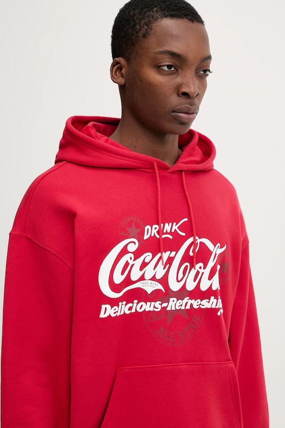 Converse hanorac de bumbac x Coca Cola rosu CVM5H502