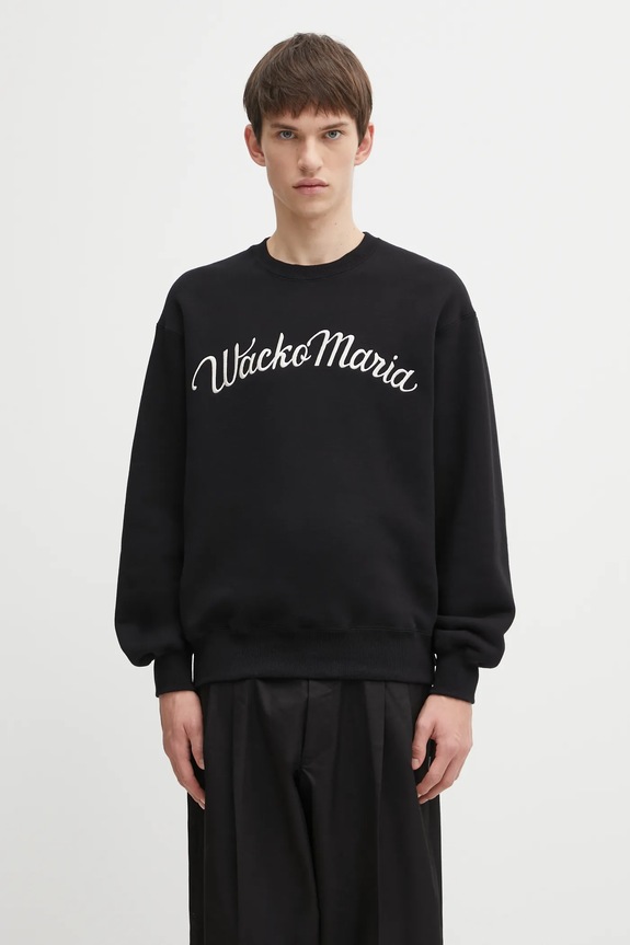 Хлопковая кофта Wacko Maria хлопок чёрный 25FW.WMC.SS08