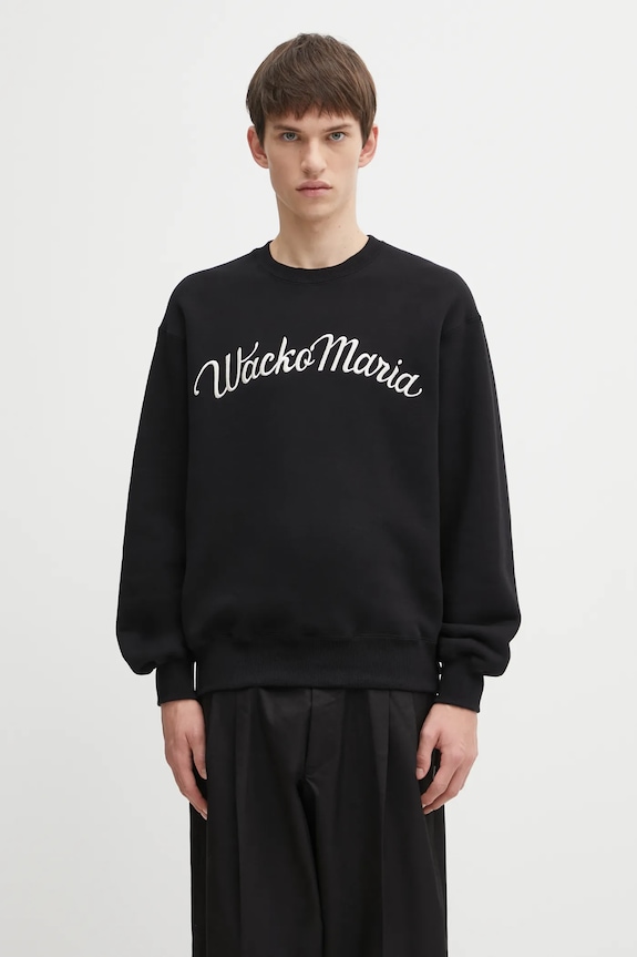 Хлопковая кофта Wacko Maria хлопок чёрный 25FW.WMC.SS08