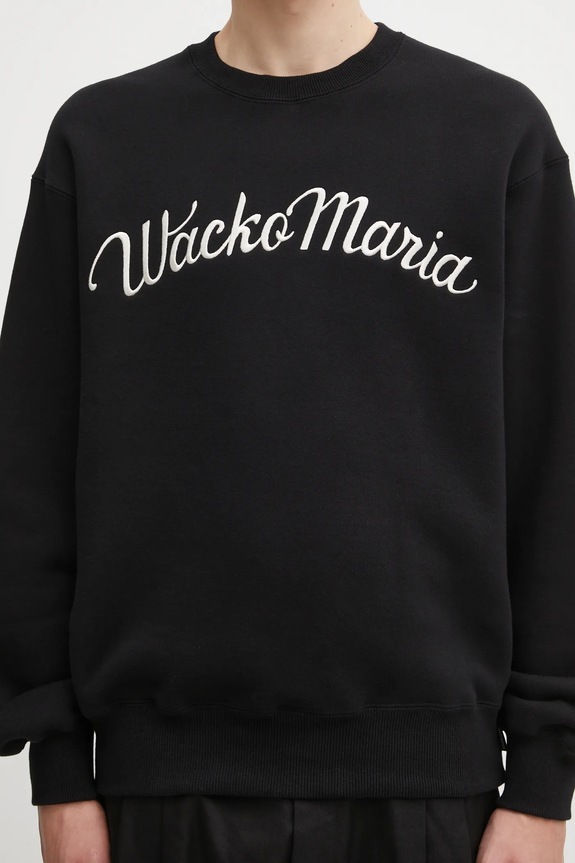 Хлопковая кофта Wacko Maria чёрный 25FW.WMC.SS08