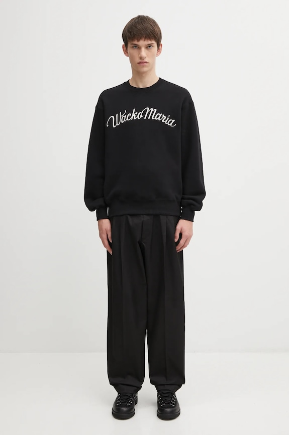 Хлопковая кофта Wacko Maria 25FW.WMC.SS08 чёрный