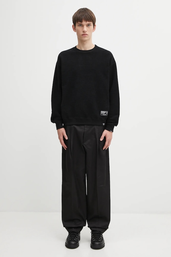 NEIGHBORHOOD felpa in cotone double-face REVERSIBLE SWEAT 252UWNH.CSM07 nero