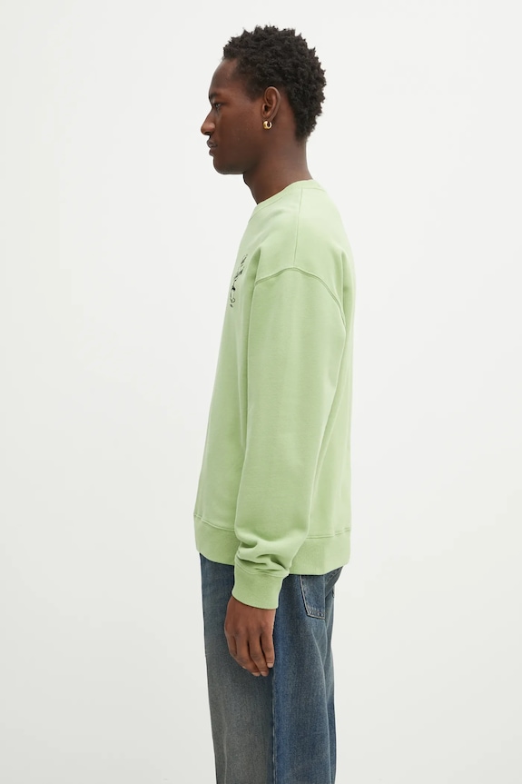 Café Kitsuné cotton sweatshirt Coffee Cup Relaxed CKMU00302KM0330 green AW25