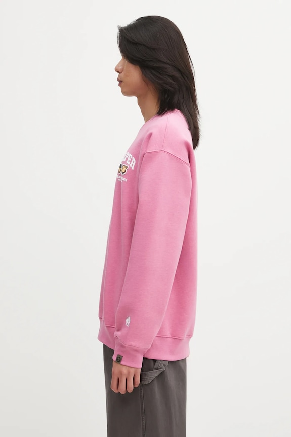 Суичър AAPE Aaper Crew Neck AAPSWMC366XAP розов AW25