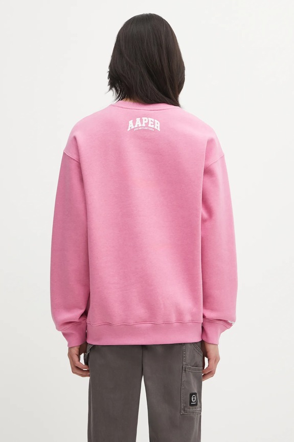 Дрехи Суичър AAPE Aaper Crew Neck AAPSWMC366XAP розов