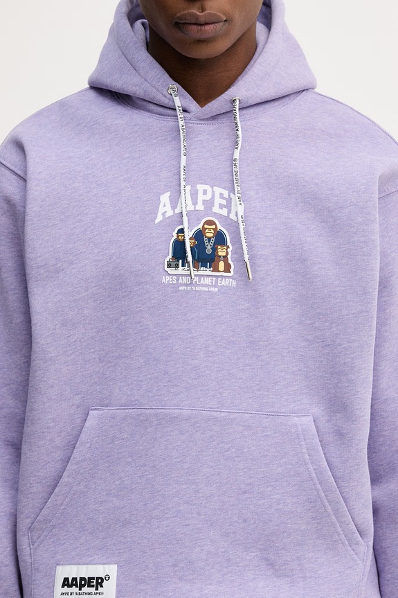 AAPE sweatshirt Aaper Hoodie violet AAPSWMC370XBP