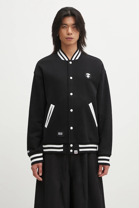 AAPE bluza Now Zip Up gładkie czarny AAPSWMC360XXP