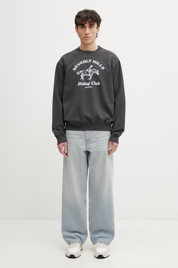 Sporty & Rich BH Riding Club Men's cotton sweatshirt ST07164255BA02 gray