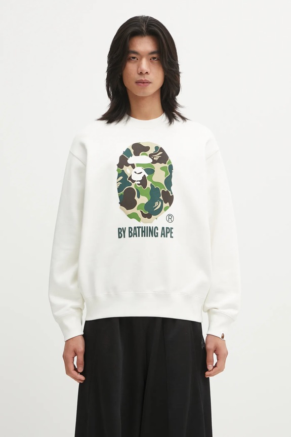 A Bathing Ape felpa ABC Camo APE Head sovrastampa beige 1L30113310