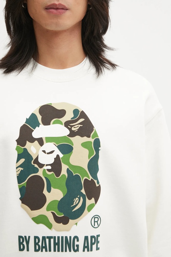 A Bathing Ape felpa ABC Camo APE Head beige 1L30113310