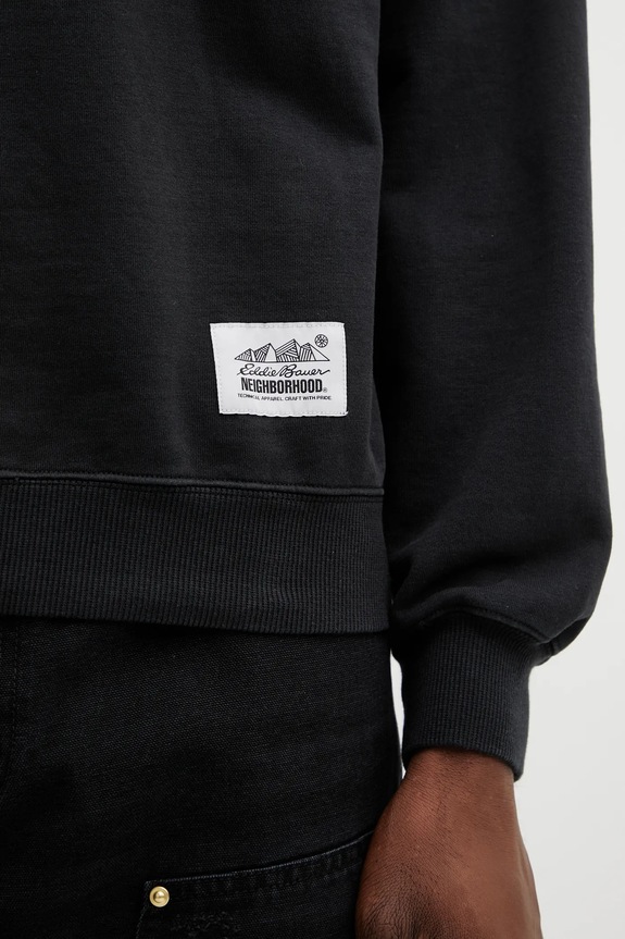 Хлопковая кофта NEIGHBORHOOD X EDDIE BAUER WASHED чёрный 252ZMEBN.CSM01