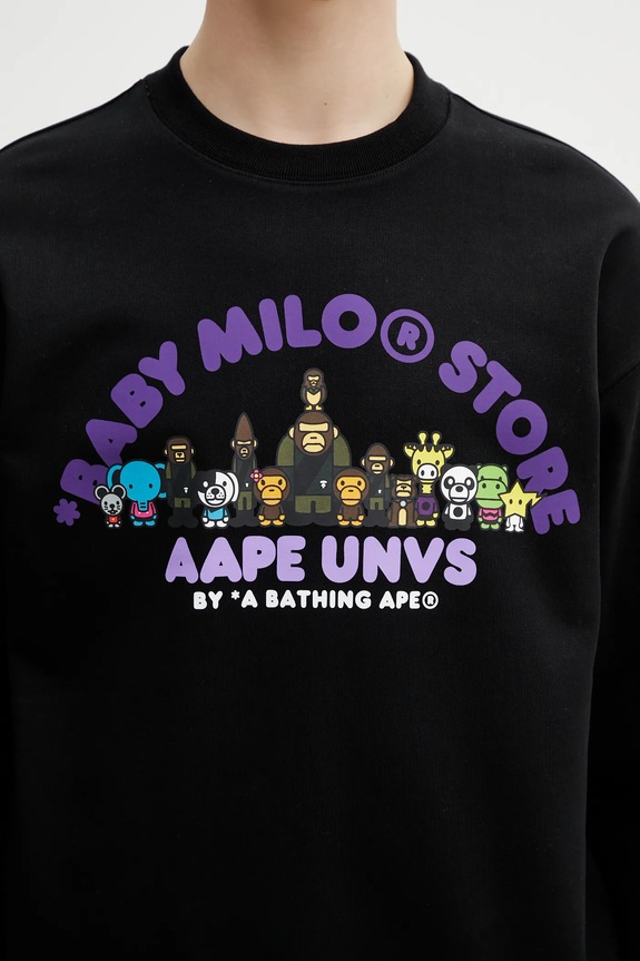 Dukserica AAPE crna AAPSWM9794XXP