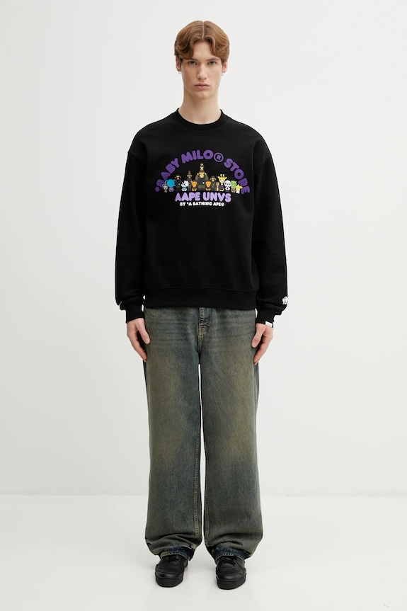 Dukserica AAPE AAPSWM9794XXP crna