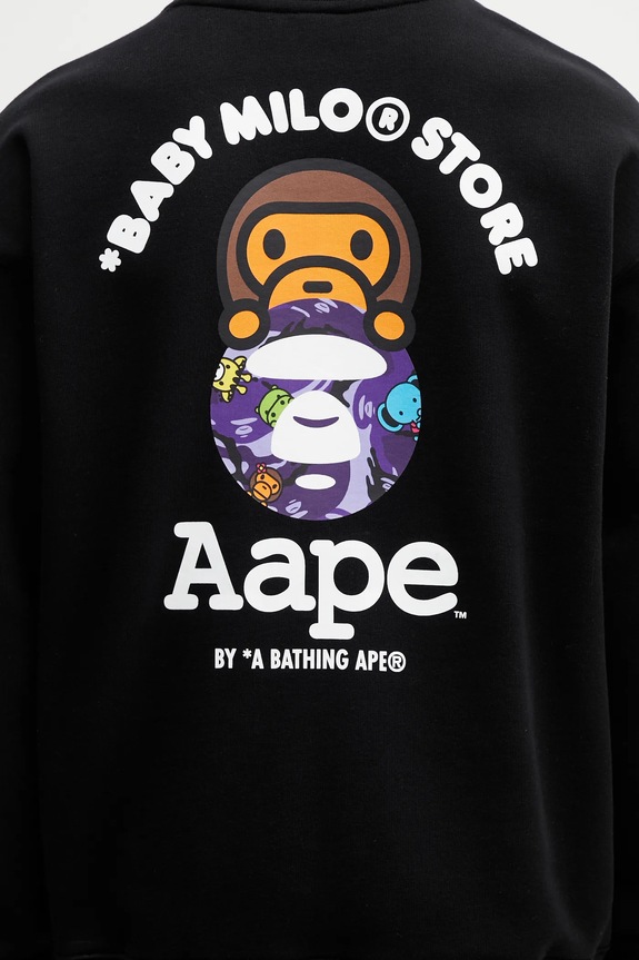 Mikina AAPE čierna AAPSWM9795XXP