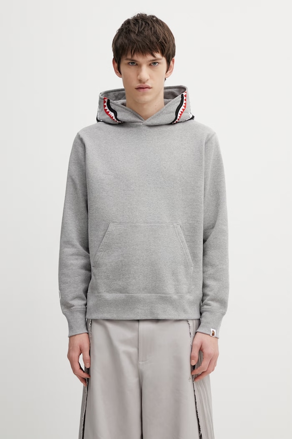 A Bathing Ape bluza bawełniana Shark bawełna szary 001PPL801301M