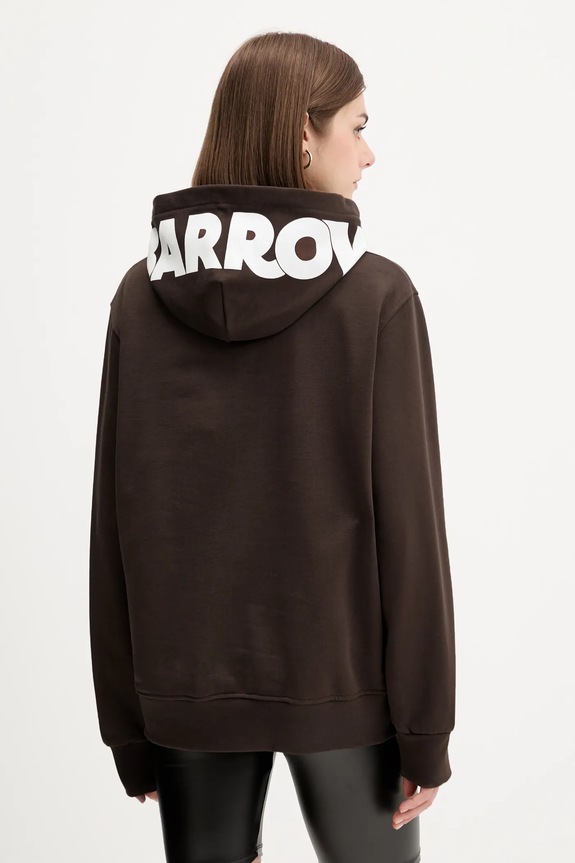 Barrow felpa in cotone marrone F5BWUAHS058