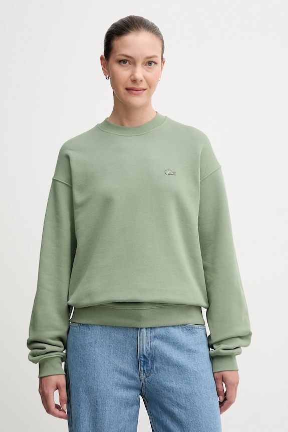 Дрехи Памучен суичър Lacoste SH7745 зелен
