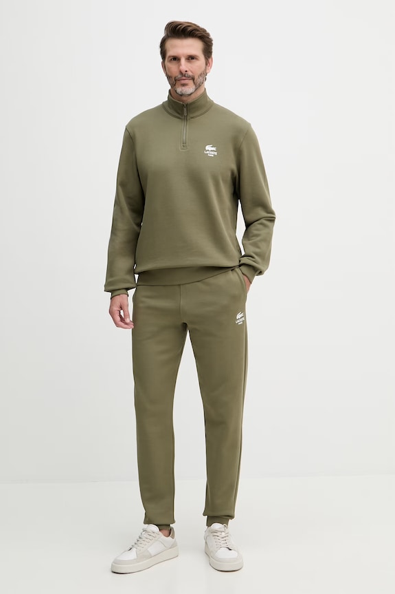 Lacoste bluza bawełniana zielony SH2735