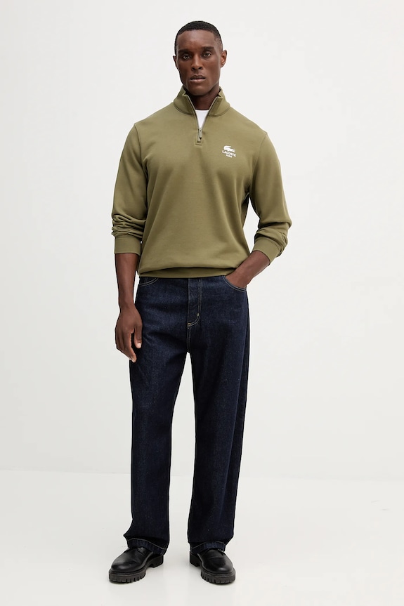 Odjeća Pamučna dukserica Lacoste SH2735 zelena