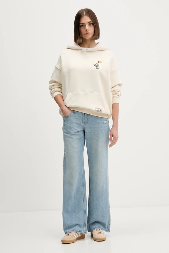 Odjeća Pamučna dukserica Kaotiko AR026.01S.M002 bež