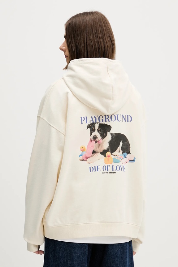 Odjeća Pamučna dukserica Kaotiko AR057.01.G002 bež