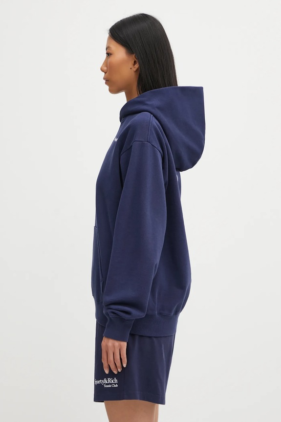 Бавовняна кофта Sporty & Rich Eden Crest Embroidered темно-синій ST06760666BL106
