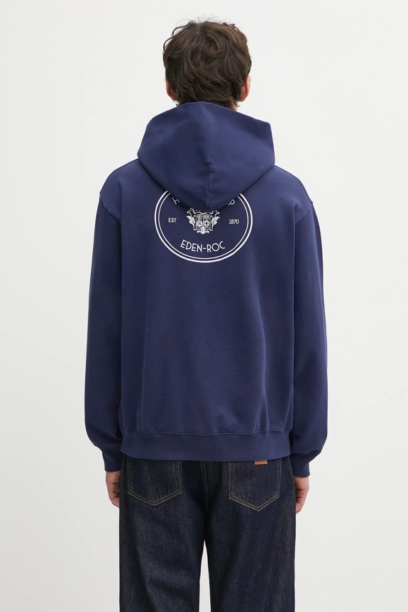 Бавовняна кофта Sporty & Rich Eden Crest Embroidered ST06760666BL106 темно-синій