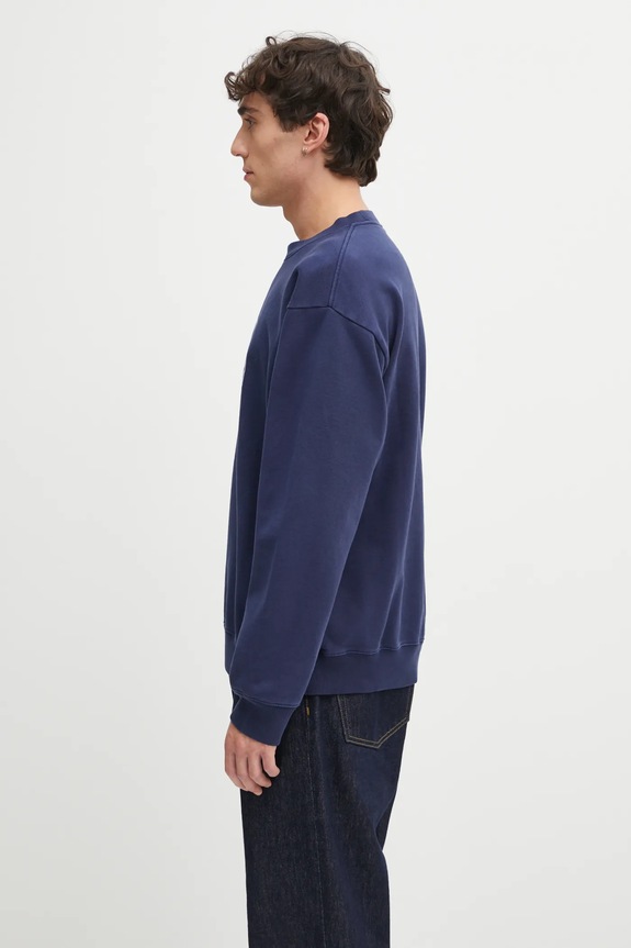 Abbigliamento Sporty & Rich felpa in cotone Eden Crest Embroidered ST07160621BL106 blu navy