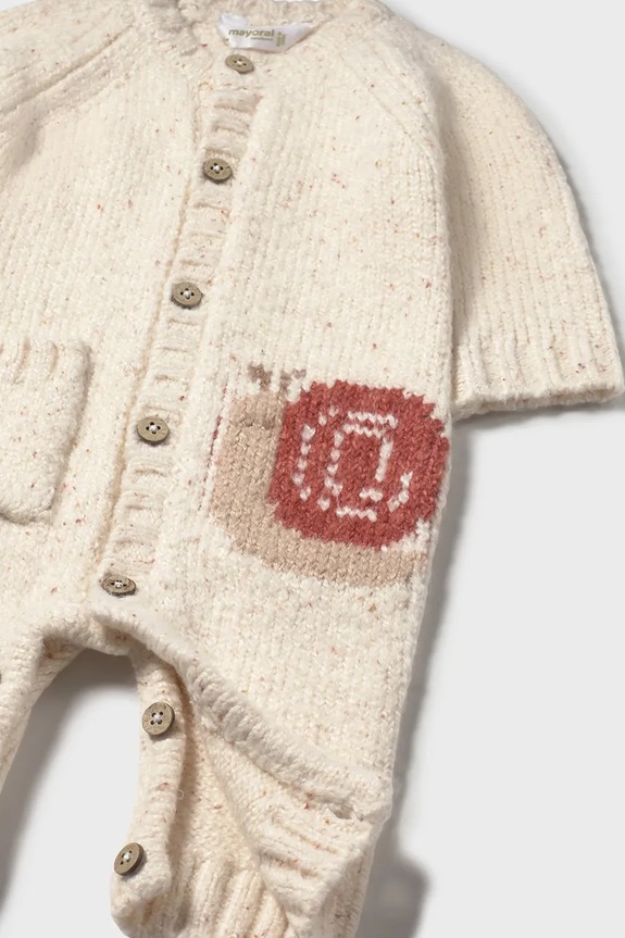 Φόρμες με φουφούλα μωρού Mayoral Newborn μπεζ 2614.1J.Newborn.9BYA