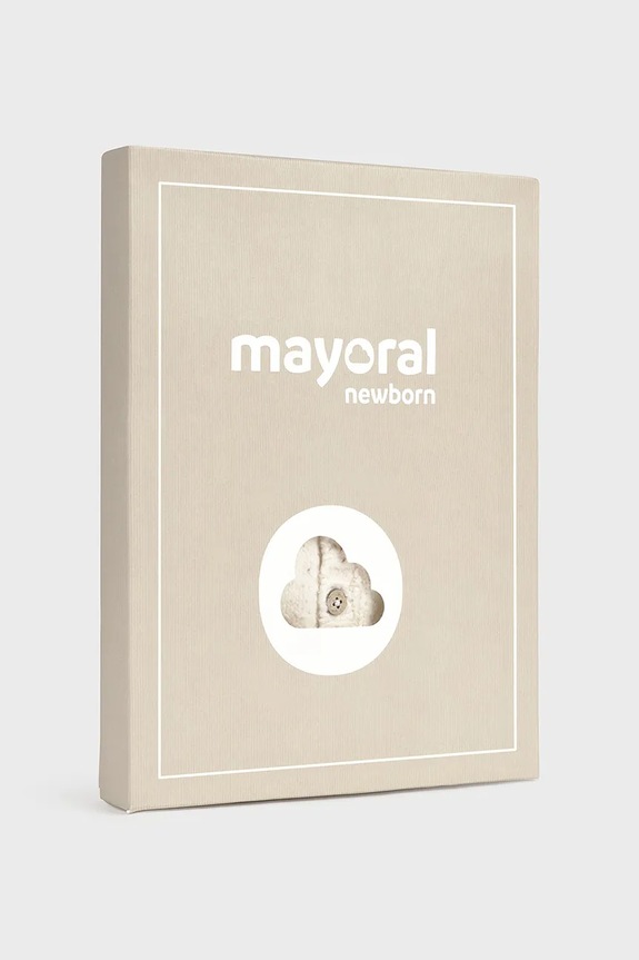 Φόρμες με φουφούλα μωρού Mayoral Newborn 2614.1J.Newborn.9BYA μπεζ