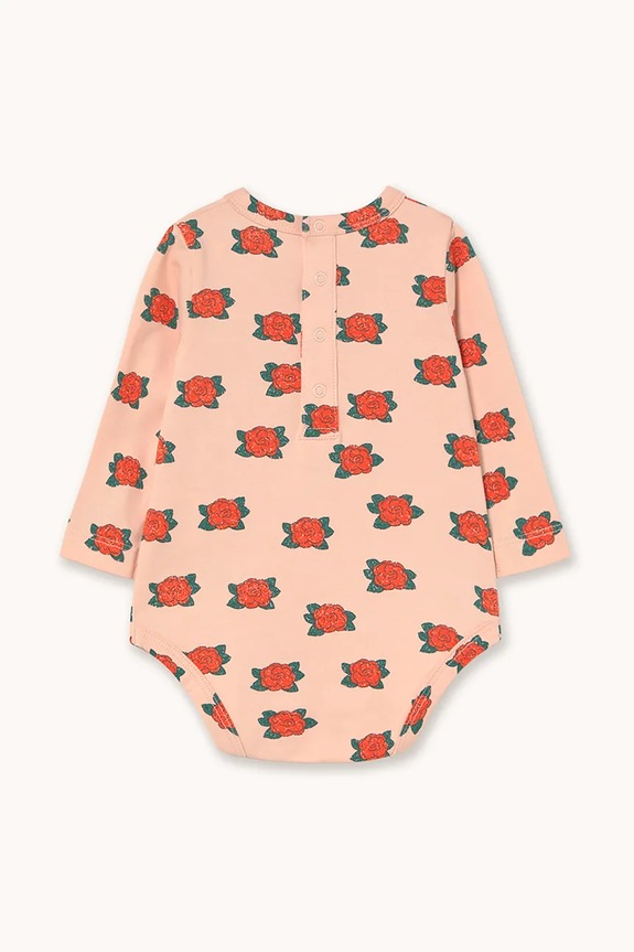 Pamučni bodi za bebe Tinycottons CAMELIAS BODY AW25.202 roza AW25