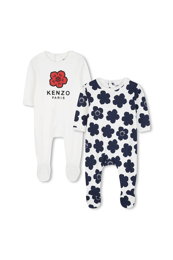 Kenzo Kids pajacyk niemowlęcy bawełniany 2-pack Produkt niemowlęcy biały K61251