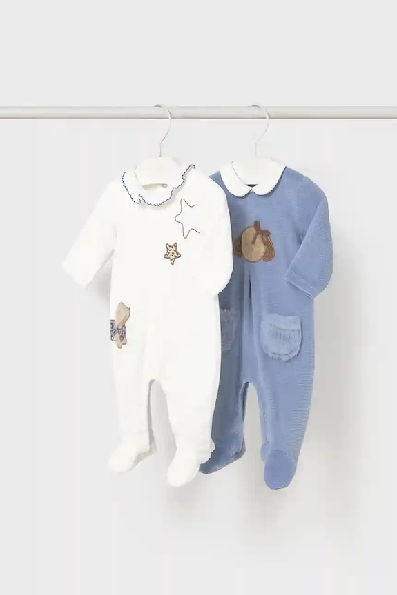 Mayoral Newborn śpioszki niemowlęce 2-pack Produkt niemowlęcy niebieski 2702.2C.Newborn.9BYA