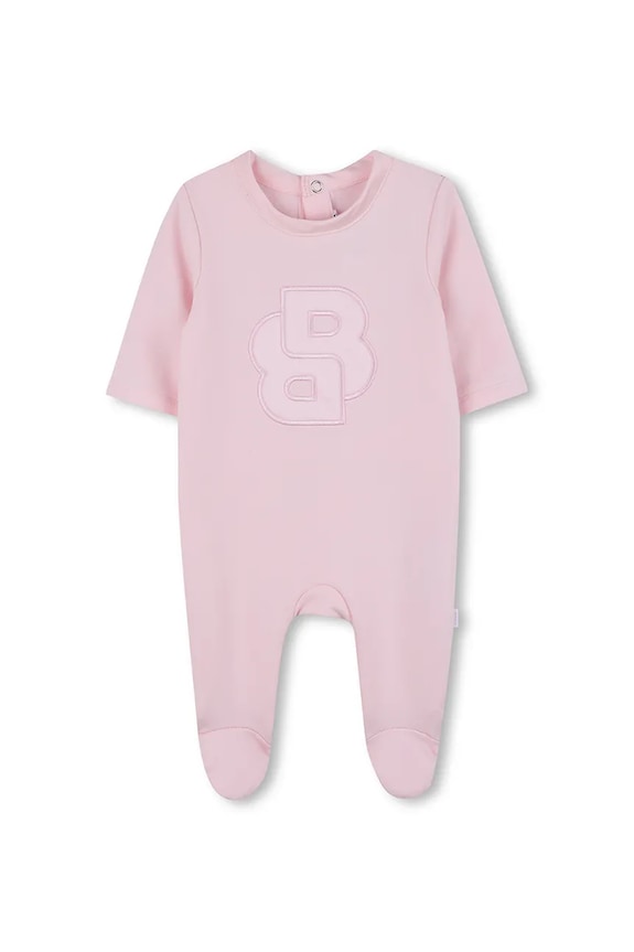 BOSS śpioszki niemowlęce J52513 różowy AW25