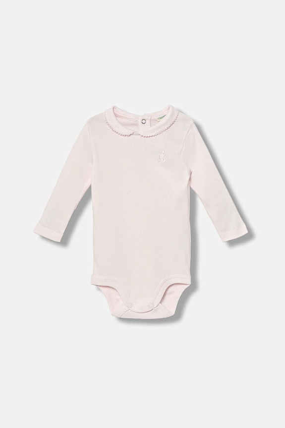 Pamučni bodi za bebe United Colors of Benetton roza 3I9WAB00R.G.W.seasonal