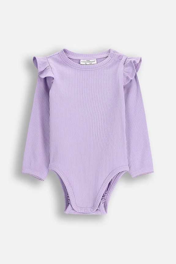 Kojenecké body s bavlnou Coccodrillo Kojenecký výrobek fialová ZC5112104HGN