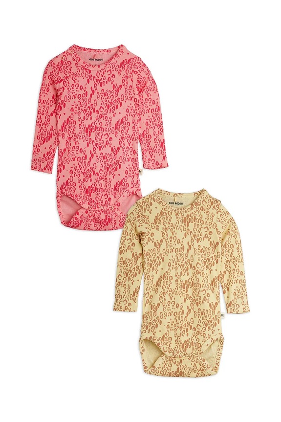 Mini Rodini body neoanto Mini leopard pacco da 2 prodotto per bambini rosa 11000297