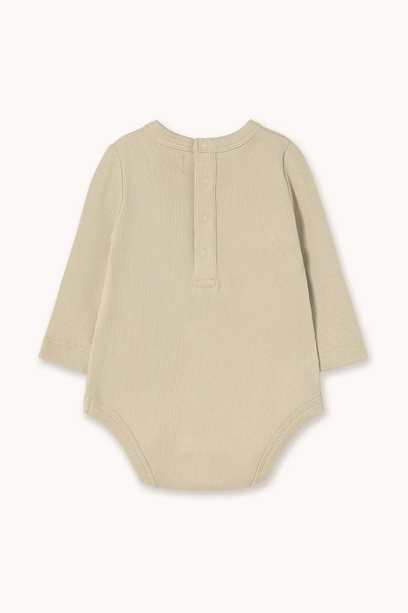 Bodi za bebe Tinycottons CHERRY GRAPHIC RIB BODY AW25.330 bež AW25