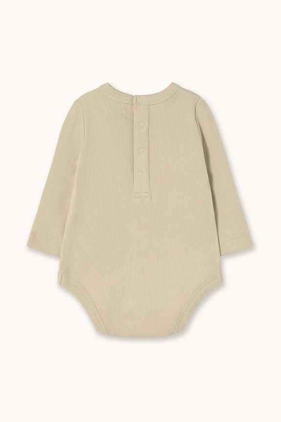 Bodi za bebe Tinycottons CHERRY GRAPHIC RIB BODY AW25.330 bež AW25