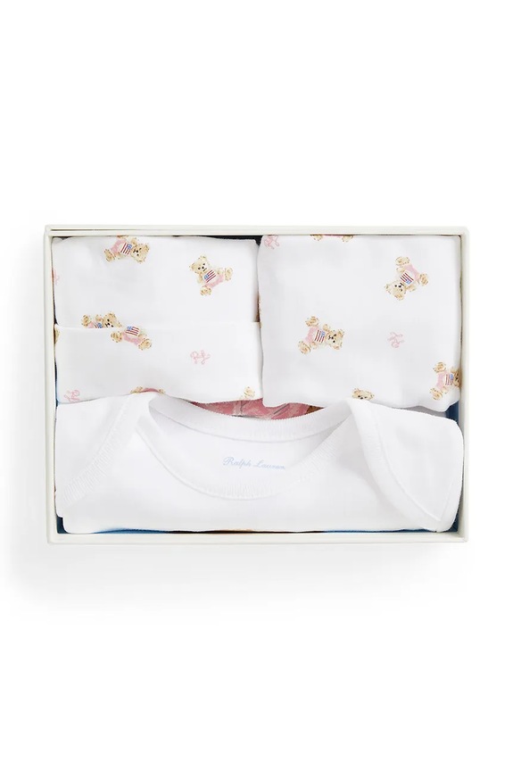 Bavlnené body pre bábätká Polo Ralph Lauren 310981226001 biela AW25