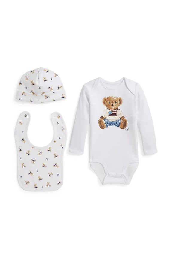Βαμβακερά φορμάκια για μωρά Polo Ralph Lauren λευκό 320P00760001