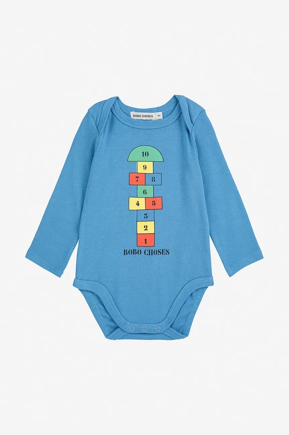 Bobo Choses body niemowlęce Hopscotch 225AB115 niebieski AW25